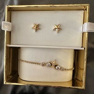 MICHAEL KORS Earrings and Bracelet Set, Michael Kors Gold